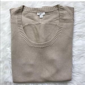 J. Jill Cream Shirt Sleeve Knit Top Size M